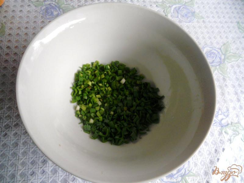 Фото приготовление рецепта: Салат сырный с молодым чесночком шаг №2