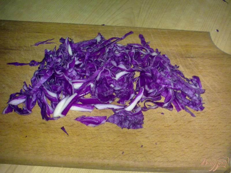 Фото приготовление рецепта: Салат из краснокочанной капусты с яблоком шаг №1