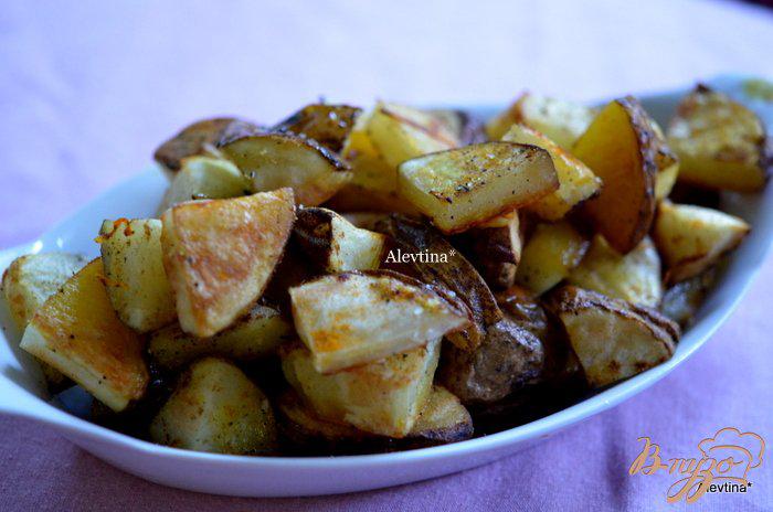 Фото приготовление рецепта: Пряный картофель в духовке шаг №4