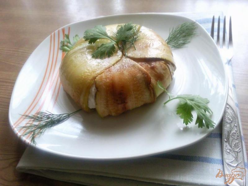 Фото приготовление рецепта: Закуска из кабачков и брынзы шаг №6