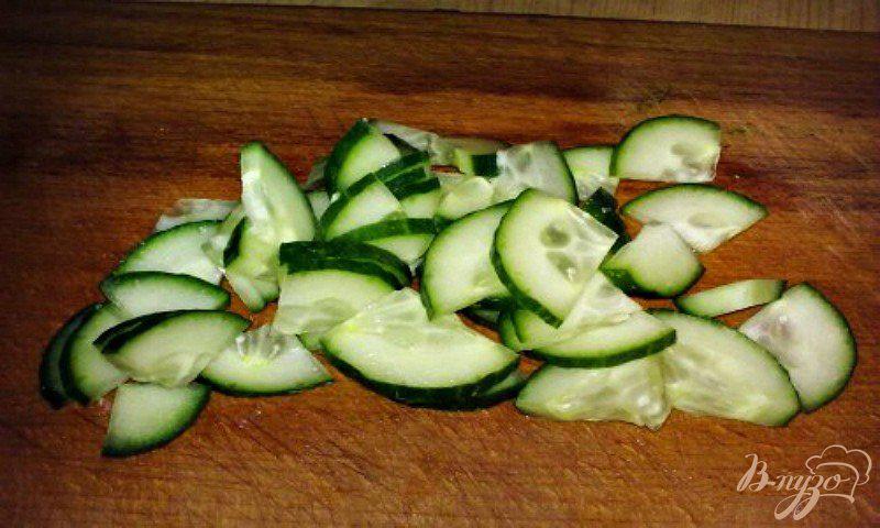 Фото приготовление рецепта: Салат с стручковой фасолью «Витаминный бум» шаг №3