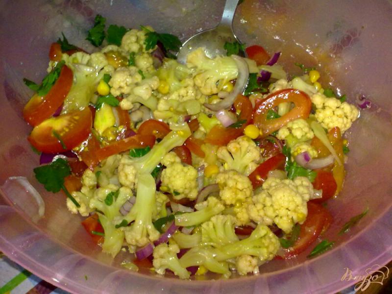 Фото приготовление рецепта: Салат с цветной капустой шаг №5