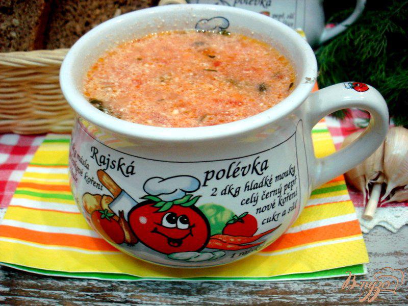 Фото приготовление рецепта: Суп из помидоров  (помидорова зупа) шаг №8