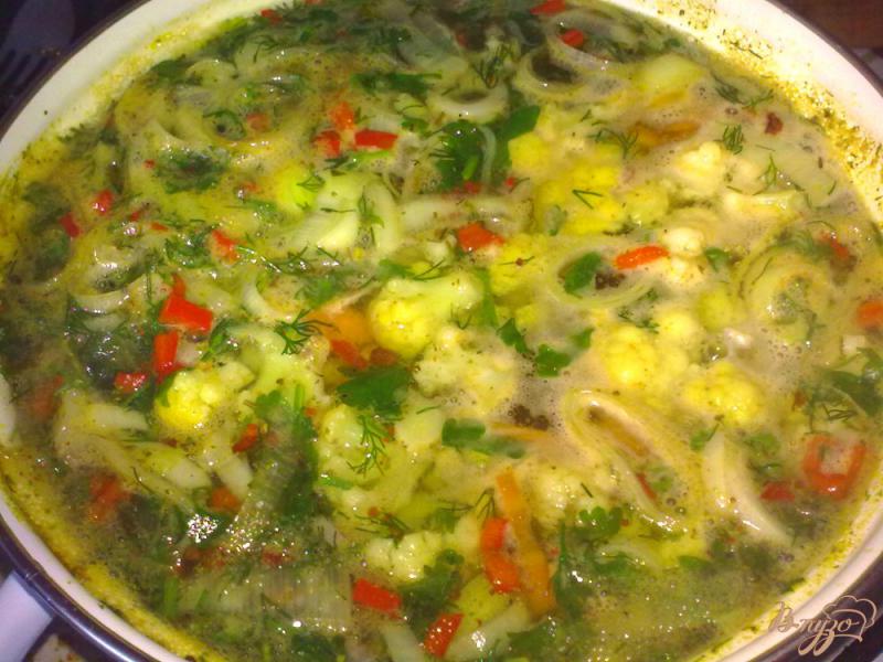 Фото приготовление рецепта: Суп с луком пореем шаг №8