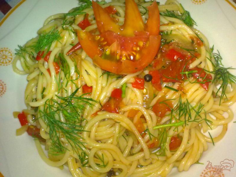 Фото приготовление рецепта: Спагетти с остринкой шаг №10