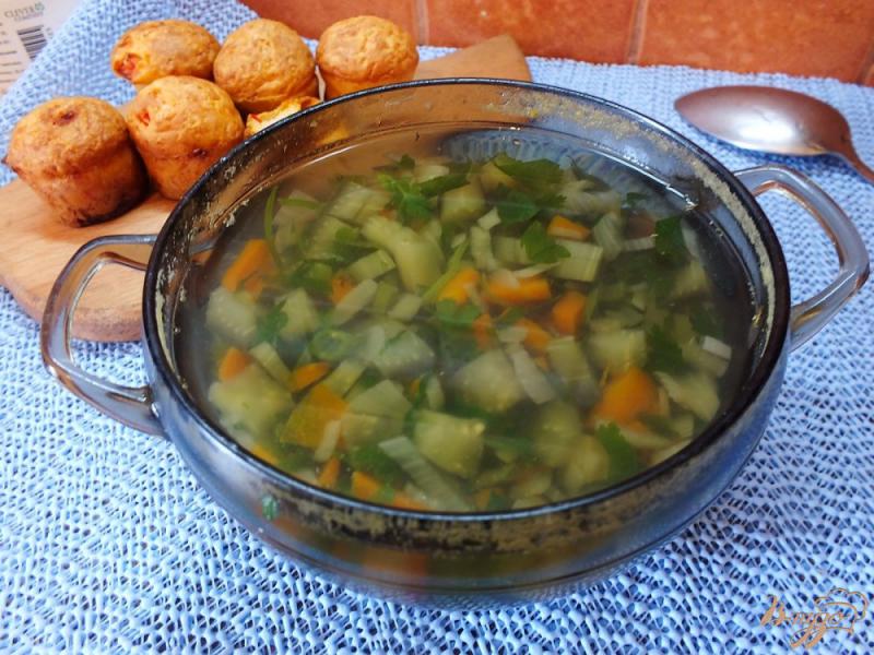 Фото приготовление рецепта: Суп диетический со спаржевой фасолью шаг №7