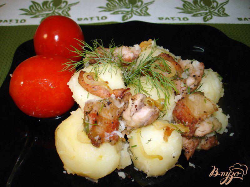 Фото приготовление рецепта: Картофель с поджаркой шаг №9