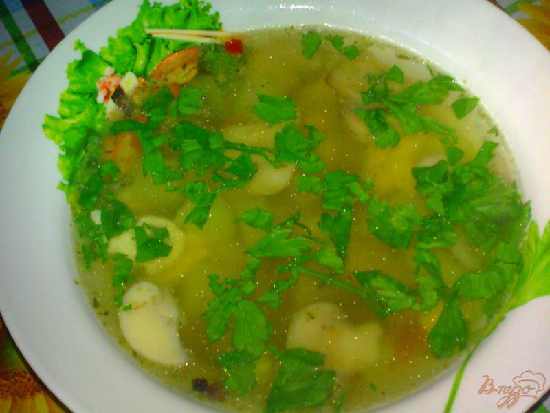 Фото приготовление рецепта: Суп куриный с кабачками шаг №10