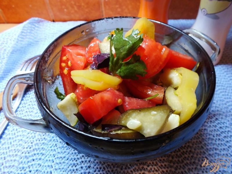 Фото приготовление рецепта: Теплый овощной салат шаг №10