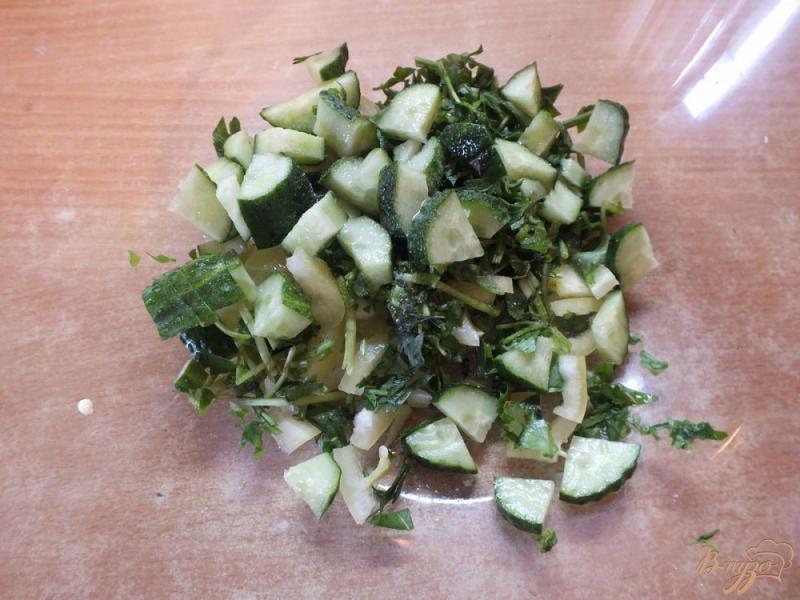 Фото приготовление рецепта: Салат из кислого молодого щавеля шаг №6