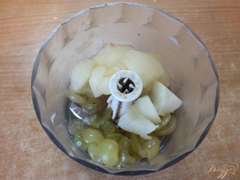Фото приготовление рецепта: Белый щербет трио: груша, яблоко, виноград шаг №9
