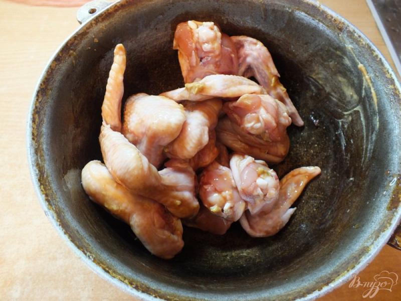 Фото приготовление рецепта: Куриные крылья в меду шаг №6