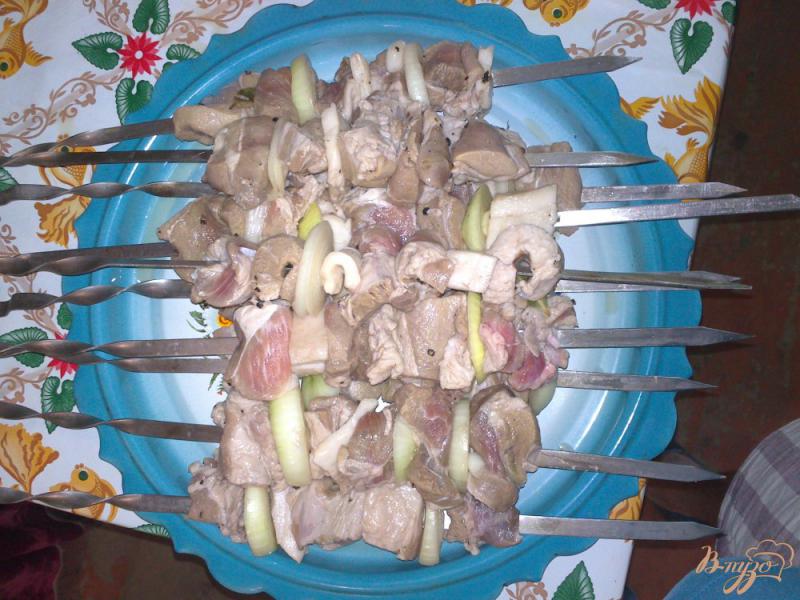 Фото приготовление рецепта: Свиной шашлык в маринаде из яблочного уксуса шаг №6