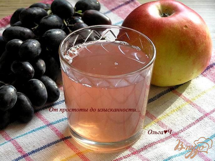 Фото приготовление рецепта: Кисель из яблок, абрикосов и винограда с желфиксом шаг №5