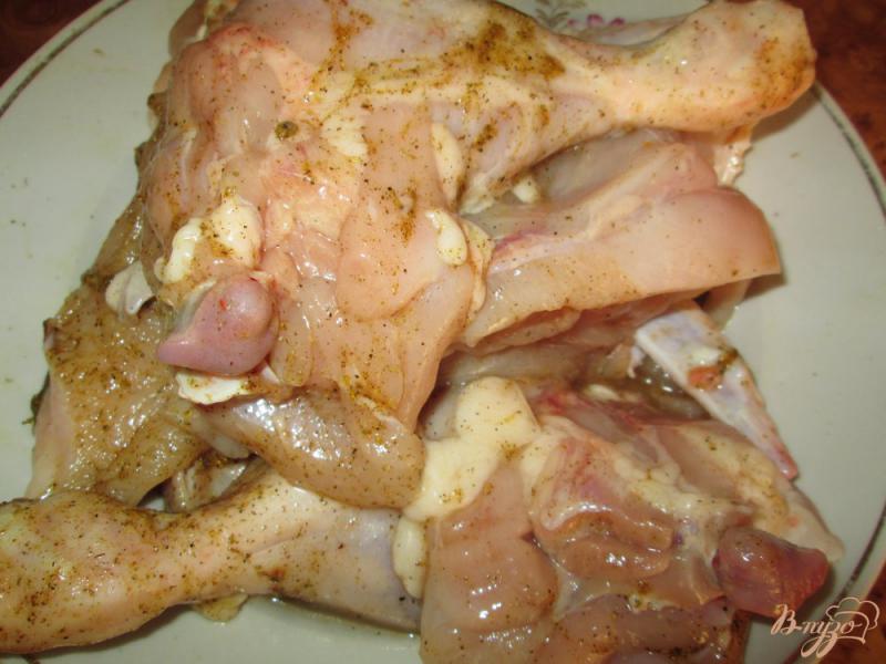 Фото приготовление рецепта: Нежная курица с картошкой в кулинарном рукаве шаг №5