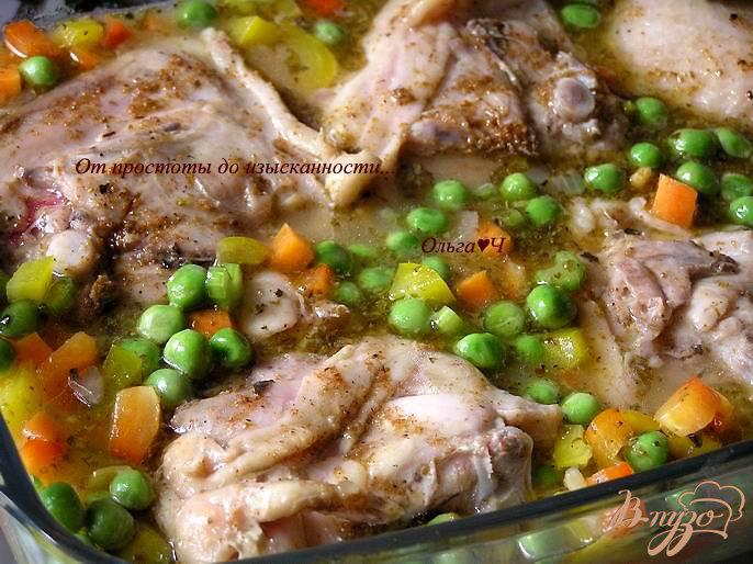Фото приготовление рецепта: Курица в соусе из зеленого горошка шаг №5