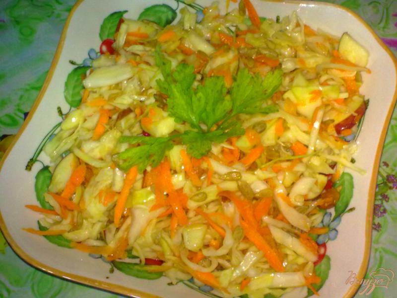 Фото приготовление рецепта: Салат из капусты с яблоком шаг №6