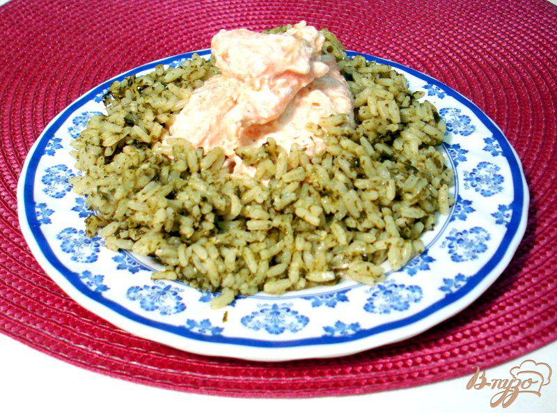 Фото приготовление рецепта: Рис со шпинатом (спанакоризо) шаг №6