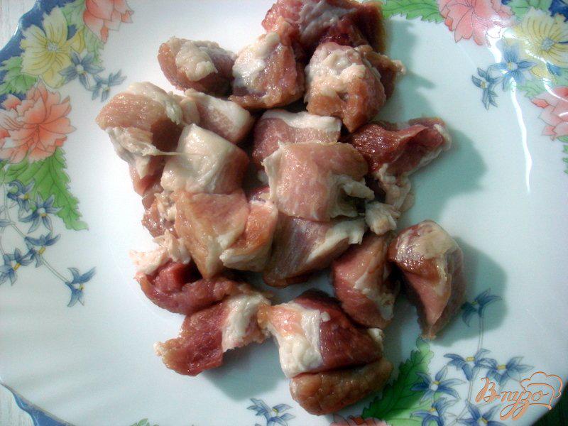 Фото приготовление рецепта: Капуста тушёная со свининой и томатом шаг №2