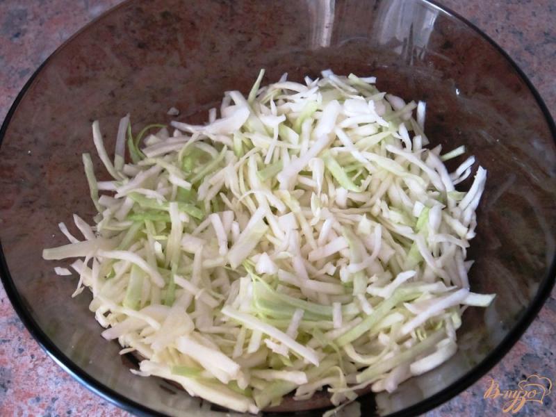 Фото приготовление рецепта: Салат с капустой «Хрустящий бум» шаг №2