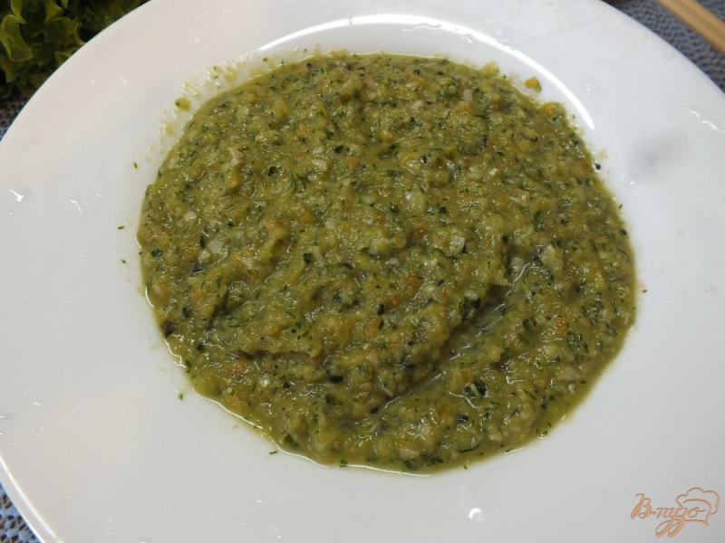 Фото приготовление рецепта: Холодный суп-пюре из печеных овощей и лаваша шаг №11