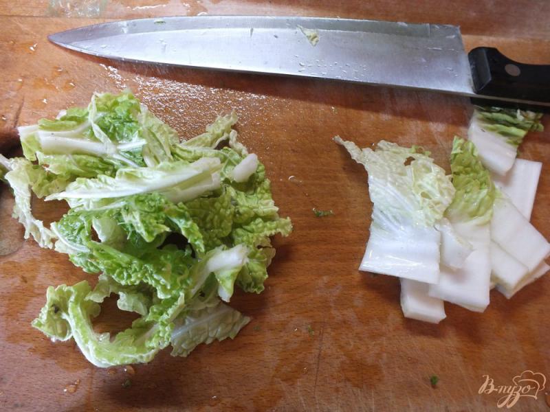 Фото приготовление рецепта: Салат с пекинской капустой и соевым соусом шаг №1