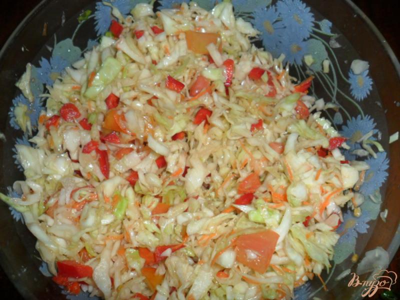 Фото приготовление рецепта: Легкий салат с капустой шаг №3