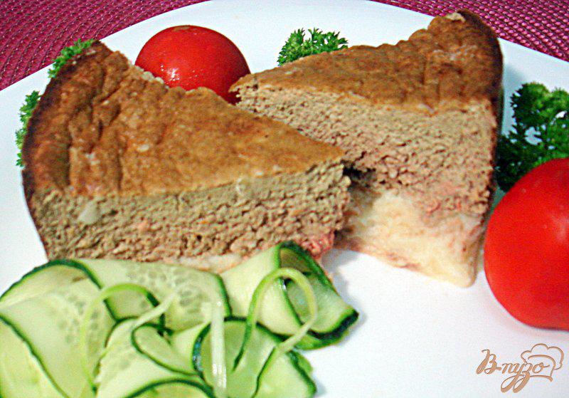 Фото приготовление рецепта: Печёночное суфле на картофельной подушке шаг №10
