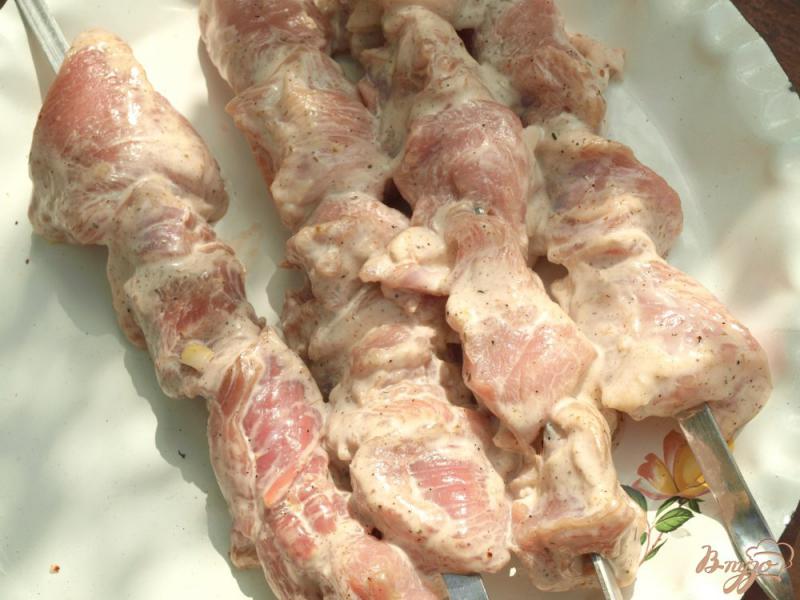 Фото приготовление рецепта: Шашлык из свинины маринованный в кефире шаг №3