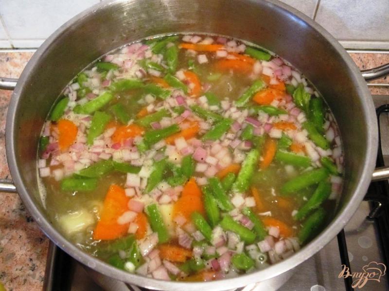 Фото приготовление рецепта: Мясной суп с овощами шаг №10