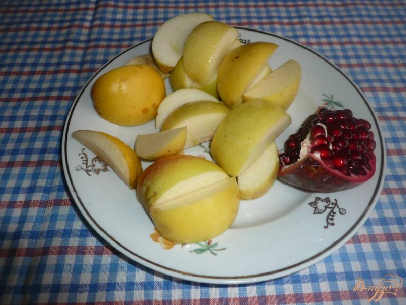 Фото приготовление рецепта: Яблочный компот с зернами граната шаг №2