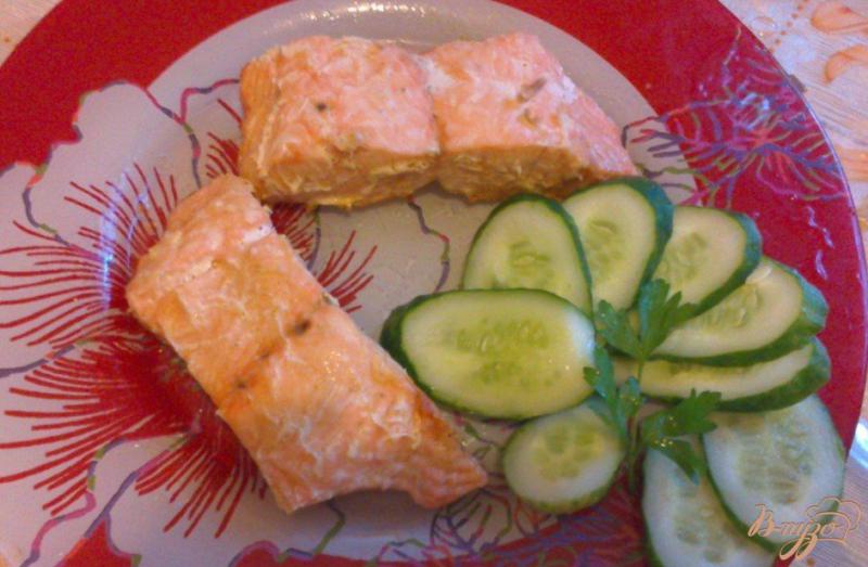 Фото приготовление рецепта: Запеченное филе лосося, с лимоном шаг №5