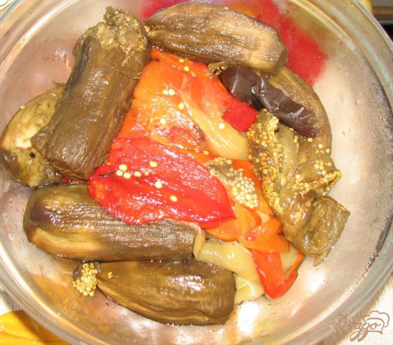 Фото приготовление рецепта: Салат из печеных баклажанов и перца шаг №2