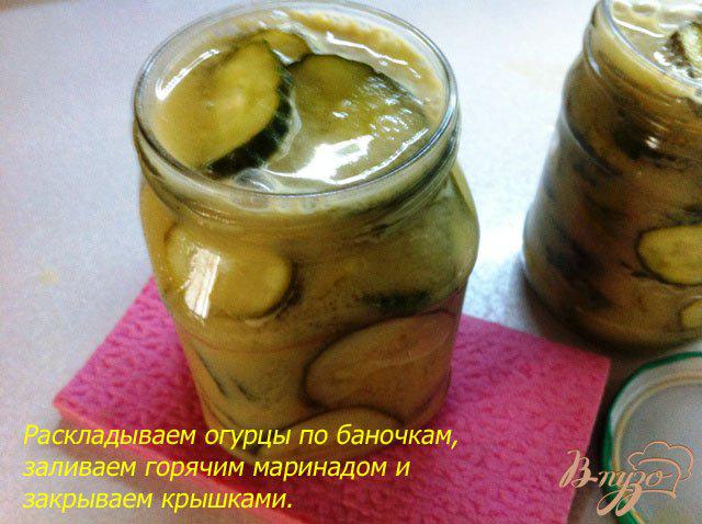 Фото приготовление рецепта: Огурцы в горчичном маринаде шаг №9