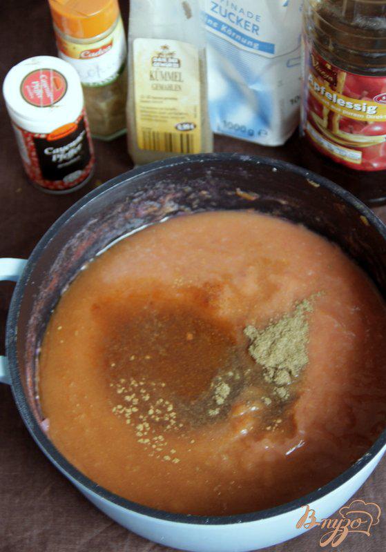 Фото приготовление рецепта: Китайский пряный соус из слив шаг №5