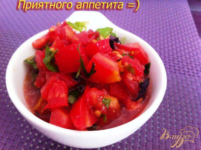 Фото приготовление рецепта: Сальса из помидор и зелени шаг №6
