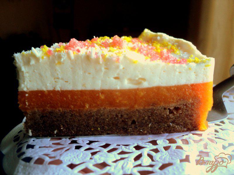Фото приготовление рецепта: Торт с тыквенным желе шаг №10
