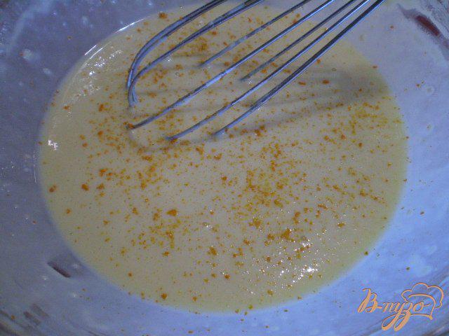 Фото приготовление рецепта: Блинчики с тыквой, апельсиновой цедрой и мятой шаг №7