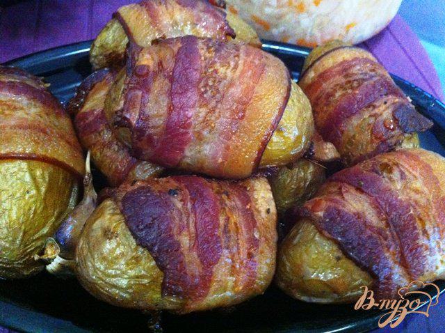 Фото приготовление рецепта: Картофель, запеченный с грудинкой шаг №10