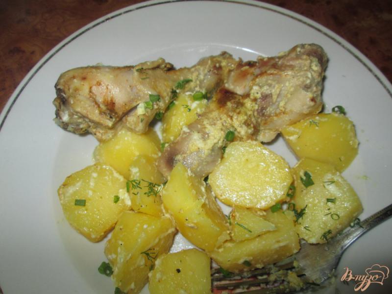 Фото приготовление рецепта: Сочная курица с картофелем в рукаве шаг №7