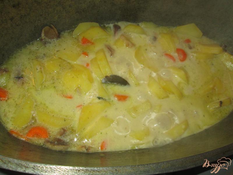 Фото приготовление рецепта: Тушеный картофель с грибами шаг №11