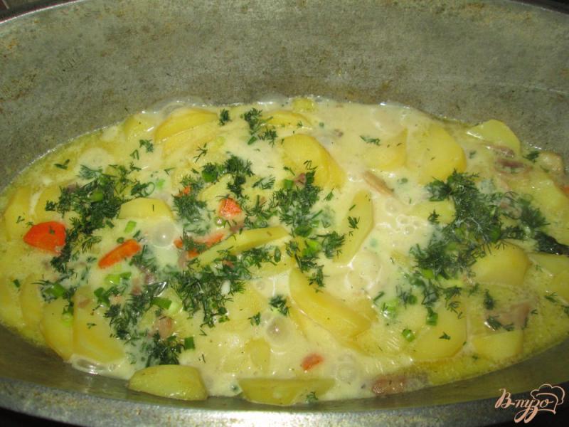 Фото приготовление рецепта: Тушеный картофель с грибами шаг №12