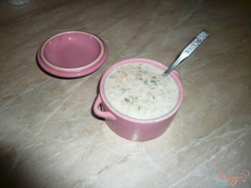 Фото приготовление рецепта: Йогуртовый завтрак с фейхоа и овсяными хлопьями шаг №6