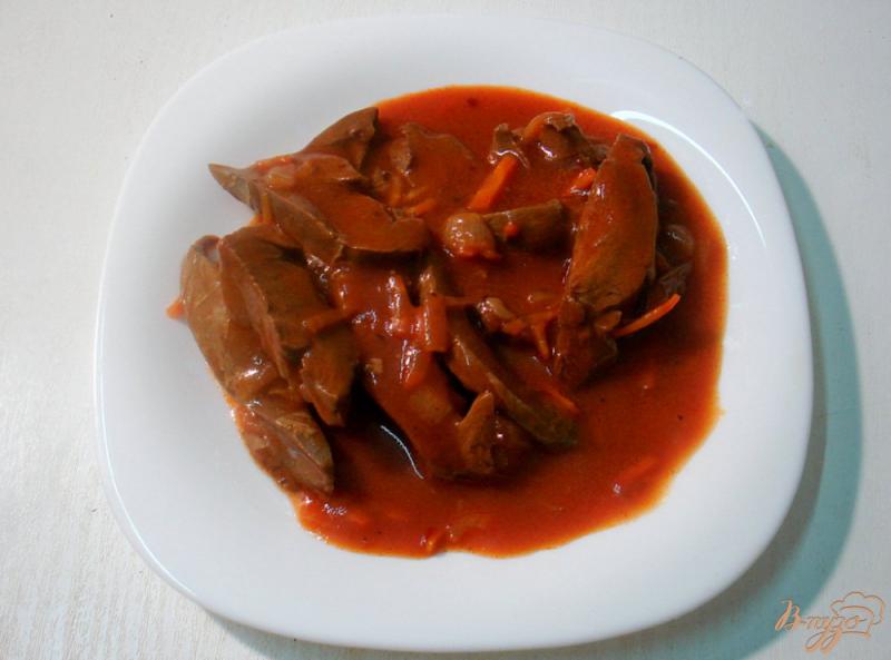 Фото приготовление рецепта: Сердце в томатно - перечном соусе шаг №7