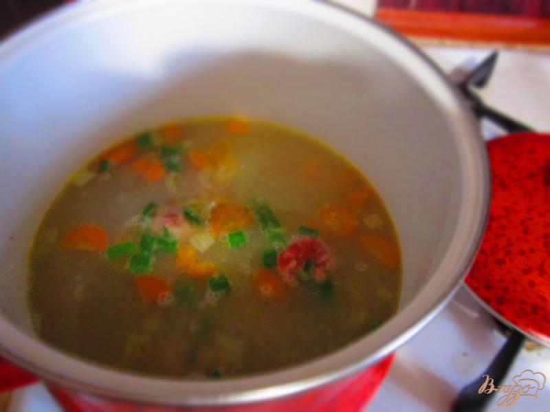 Фото приготовление рецепта: Картофельный суп с мясными фрикадельками шаг №4