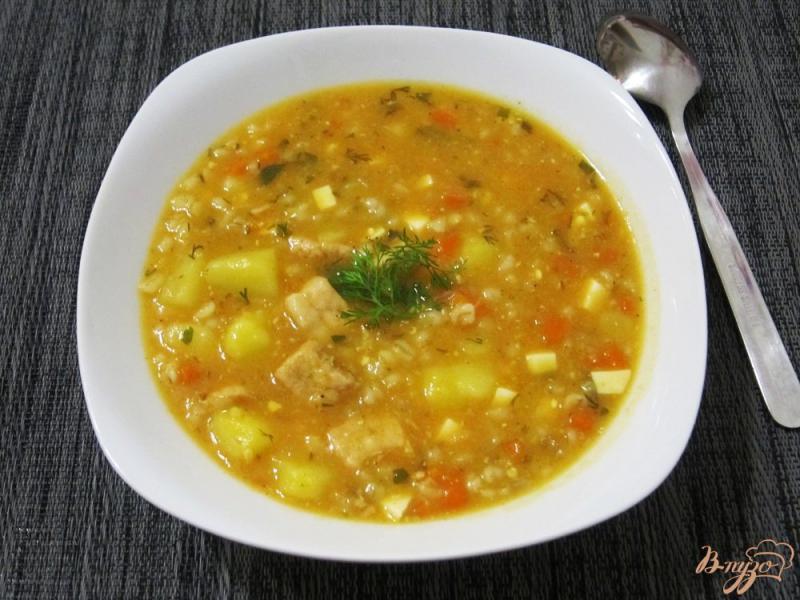 Фото приготовление рецепта: Ароматный суп-харчо шаг №11