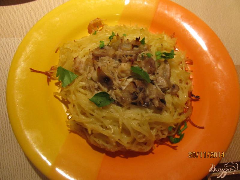 Фото приготовление рецепта: Гнезда из спагетти шаг №7