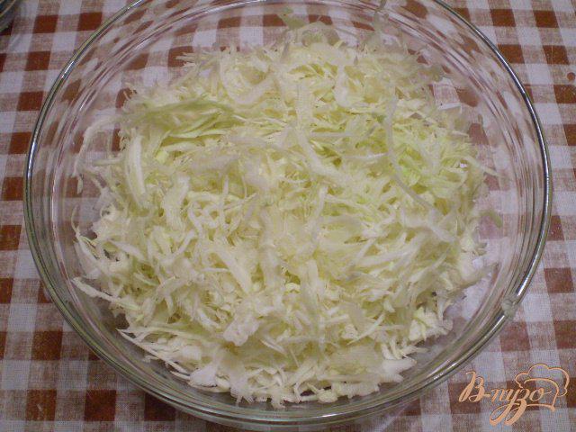 Фото приготовление рецепта: Салат из капусты, редьки и грецких орехов шаг №3