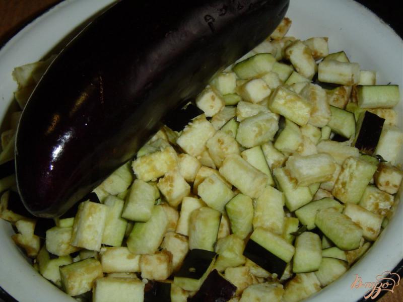 Фото приготовление рецепта: Баклажаны с чесноком и горьким перцем шаг №1