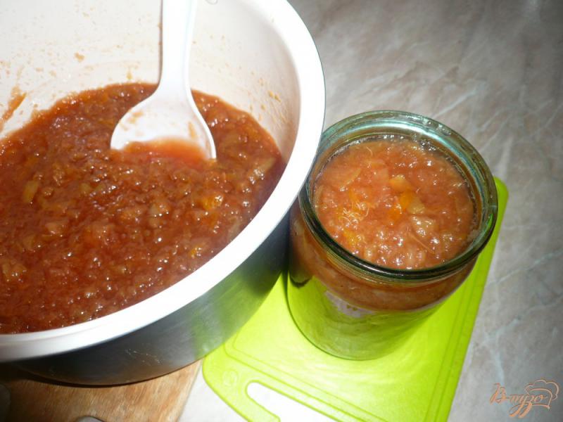 Фото приготовление рецепта: Яблочное варенье с апельсином и корицей шаг №10